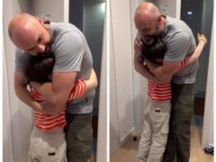 Efrosinina brought to tears a video of the meeting of her husband-defender with an 8-year-old son for the first time in a long t