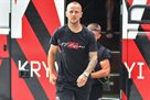 Khomchenovsky turning to the starting warehouse for Kryvbas for the match against Kolos