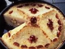 Lenten morning delicacy: rice and fruit casserole