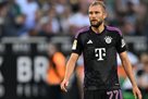 Laimer gratim of Bayern s right back in the match against Bayer