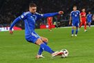 Berardi watches the game against Ukraine from the stands