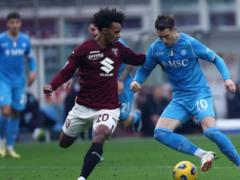 Torino beat Napoli at home, Lazio beat Udinese