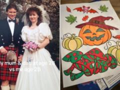 “Generation gap”: a 28-year-old girl became famous online by comparing herself to her parents at her age