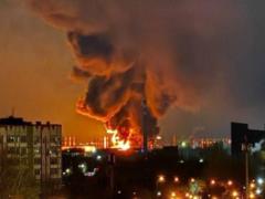 Explosions and fire reported in Engels, Russia