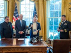 Biden presented Pope Francis with a medal