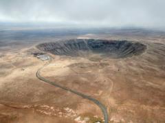 A tourist showed the best preserved site of a meteorite fall on Earth