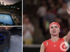 A stadium in Australia gave Svitolina a standing ovation. The tennis player wrote “Love Ukraine” on the camera