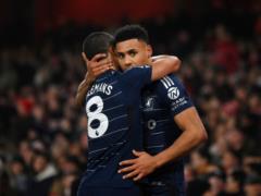 Arsenal missed out on victory over Aston Villa after leading by two goals