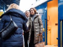 Sandu arrived on a visit to Kyiv