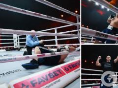 The famous Ukrainian heavyweight champion won by knockout in the 1st round