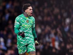 Ederson became the joint record holder of the Premier League for assists among goalkeepers