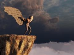 If people could fly: how large the wings should be to break away from the ground