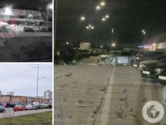 In Kyiv on Poznyaki, a drunken driver rammed seven cars at once: the moment of the accident was recorded by the camera. Video an