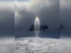 Portal to another world: in Austria, the skier removed an amazing natural phenomenon