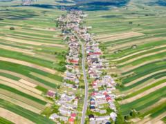 It can be seen from the cosmos: the village with the only street has become a world sensation
