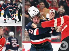 The Canadian team beat US hockey players in a grandiose battle in the first 9 seconds of the match at the four nations tournamen