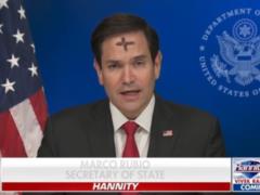 Cross on the forehead of Rubio: what does it mean