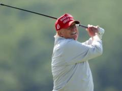 Huffpost said how much for the United States there is a fascination with Trump playing golf