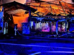 The wreckage of drones caused fires in the Kyiv region