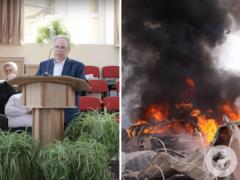  Давайте молиться : в сети показали кадры из церкви в Сумах во время российского удара в Вербное воскресенье.