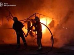 Атака дронов на Житомир: фото последствий