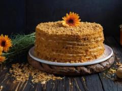 Ленивый  Медовик  из одного коржа: самый простой рецепт вкусного домашнего десерта