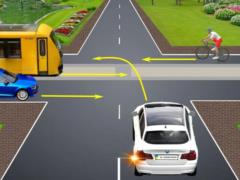 Кому должен уступить дорогу водитель авто? Задания по ПДД в Украине