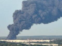 Под Москвой сгорел большой склад топлива