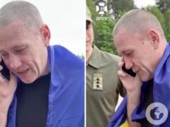  Привет, солнышко : освобожденный из плена пограничник не сдержал слез во время разговора с семьей.