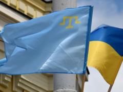 В центре Киева отметили День крымскотатарского флага