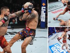 Непобедимый боец UFC добыл историческую победу брутальным нокаутом в 1-м раунде чемпионского боя.