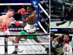 Непобедимый боксер был сенсационно нокаутирован в чемпионском бою за секунды до гонга.