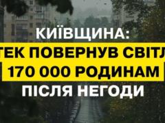 Энергетики запитали дома 170 тысяч семей, которые были без света из-за непогоды – ДТЭК
