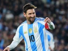 Messi scoring the 113th I 114 Goli for Argentina