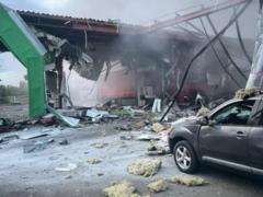 На Полтавщине россияне ударили дроном по АЗС, возник пожар