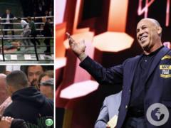 Легендарного чемпиона мира нокаутировал зритель, выбежавший в ринг во время массовой драки.