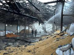 Российские дроны атаковали аграрное предприятие в Черниговской области