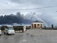 Разрушенную нефтебазу в Крыму показали со спутника