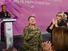 Военная Татьяна Теплюк  Хрещена  получила награду Украинского женского конгресса
