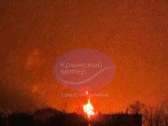 В Крыму произошел пожар на нефтебазе – соцсети