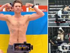 Знаменитый украинский непобедимый боксер  в одну калитку  выиграл бой в Эквадоре.
