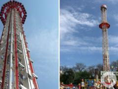 В Одессе люди застряли на башне аттракциона Power Tower.