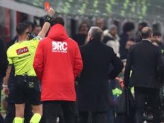 Allegre spoke to the referee before the forcible