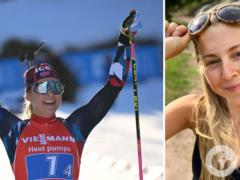 4-кратная чемпионка мира по биатлону вышла на гонку Кубка мира в прозрачном комбинезоне.