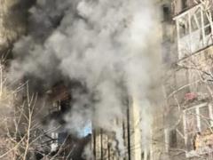 В Охтырке БПЛА попал в многоэтажку