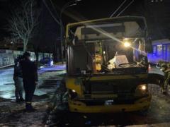 В Киеве взорвался пассажирский автобус