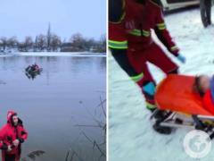 Спасать бросились прохожие: на Полтавщине двое детей провалились под лед.