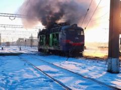 The Russians hit a locomotive with a drone in Konotop