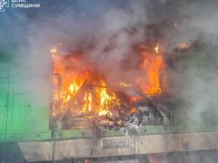 The Russian Federation attacked a railway station in the Sumy region, an electric locomotive caught fire