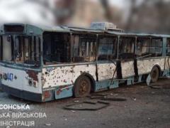 РФ ударила по Херсону: повреждены 12 троллейбусов